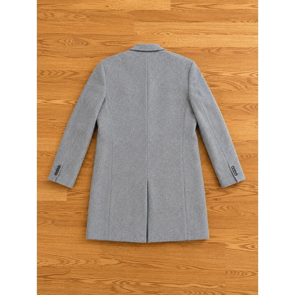NWT Joseph Abboud Light Gray Wool Blend Topcoat Overcoat Men's 44R